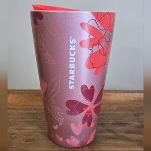 Starbucks 2021 Valentine's Pink Floral Tumbler